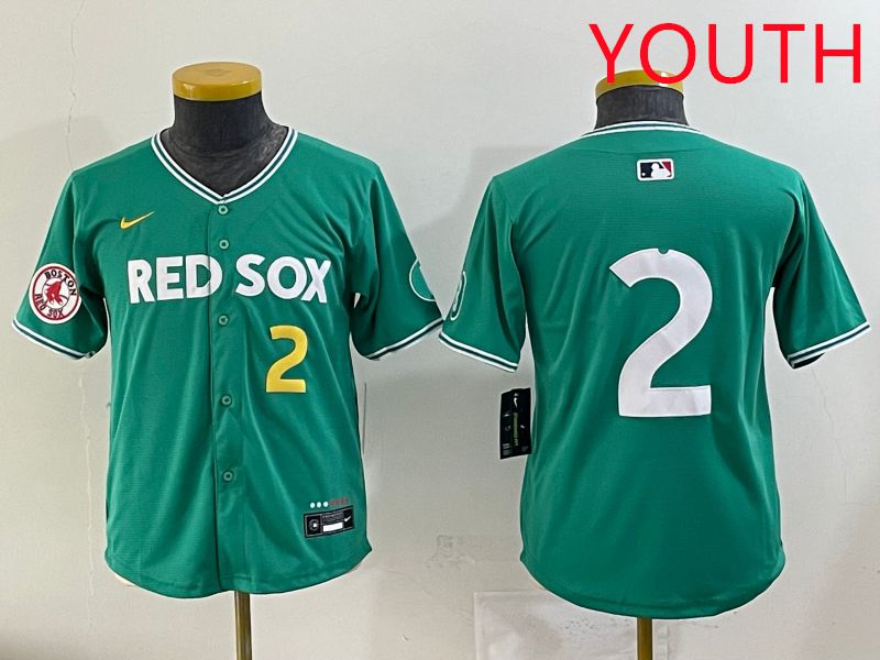 Youth 2025 Boston Red Sox 2 No Name Dark Green Joint Name Nike MLB Jersey style 17